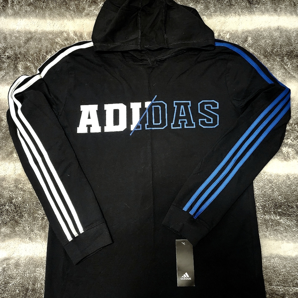 Boys Adidas 3-stripe long sleeve shirt